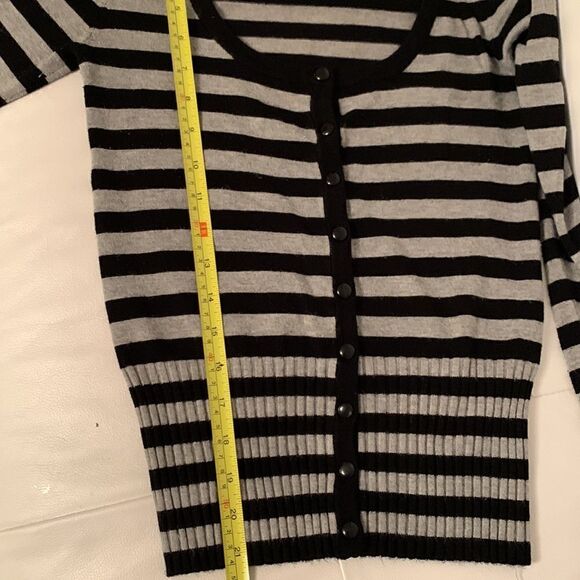 Jessica Ash Striped Long Sleeve Cropped Size XS - Picture 6 of 9